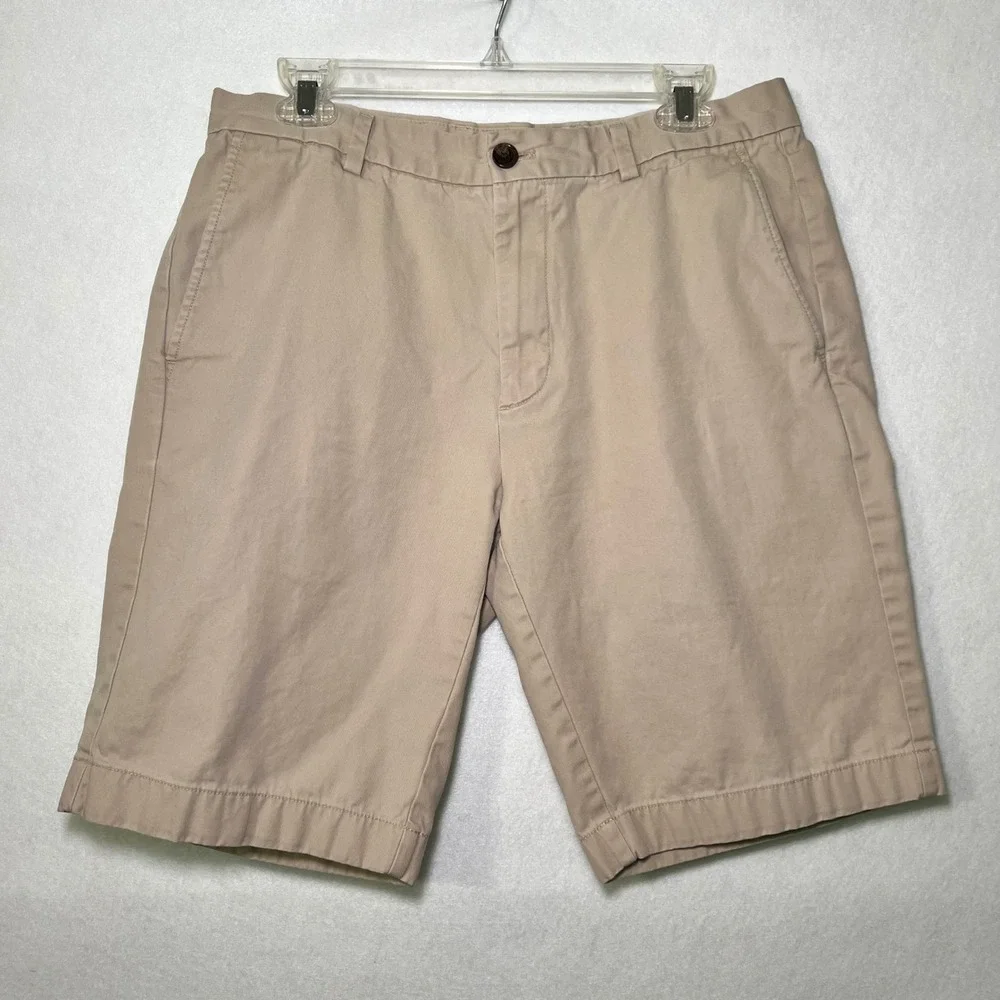 Brooks Brothers Men's Khaki Tan Chino Classic Preppy Old Money Shorts Size 33